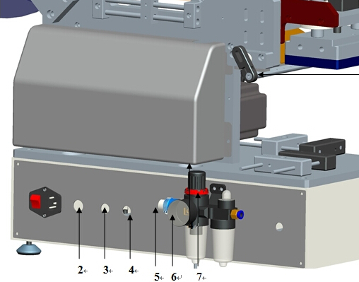 Spout ჩანთები პლასტიკური ჩანთა მარკირების მანქანა ნახევრად ავტომატური ბრტყელი ზედაპირისთვის