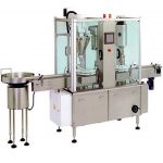 ავტომატური მბრუნავი ფარმა სამედიცინო ფხვნილის ბოთლის შემავსებელი გადახურვის მანქანა