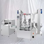 თხევადი პატარა ბოთლის შევსების საფარი ეტიკეტირების მანქანა Unscrambler-ით