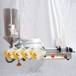 ნახევრად ავტომატური პნევმატური ამოფრქვევის ჩანთა წინასწარ დამზადებული ჩანთების შემავსებელი მანქანა