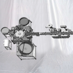 მცირე საცდელი მილების შემავსებელი გადახურვის მანქანა ჰორიზონტალური სტიკერის ეტიკეტით