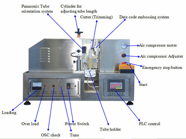 semi automatic sealing machines ულტრაბგერითი მილის დალუქვა